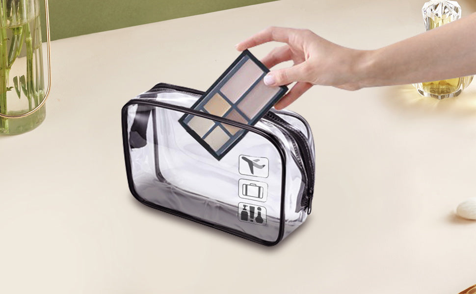 ELEGANCE Clear Travel Wash And Make Up Bags