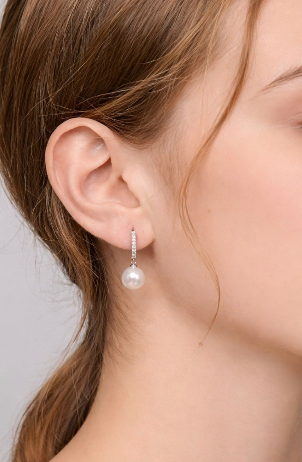 Elegant Silver Pearl Earrings