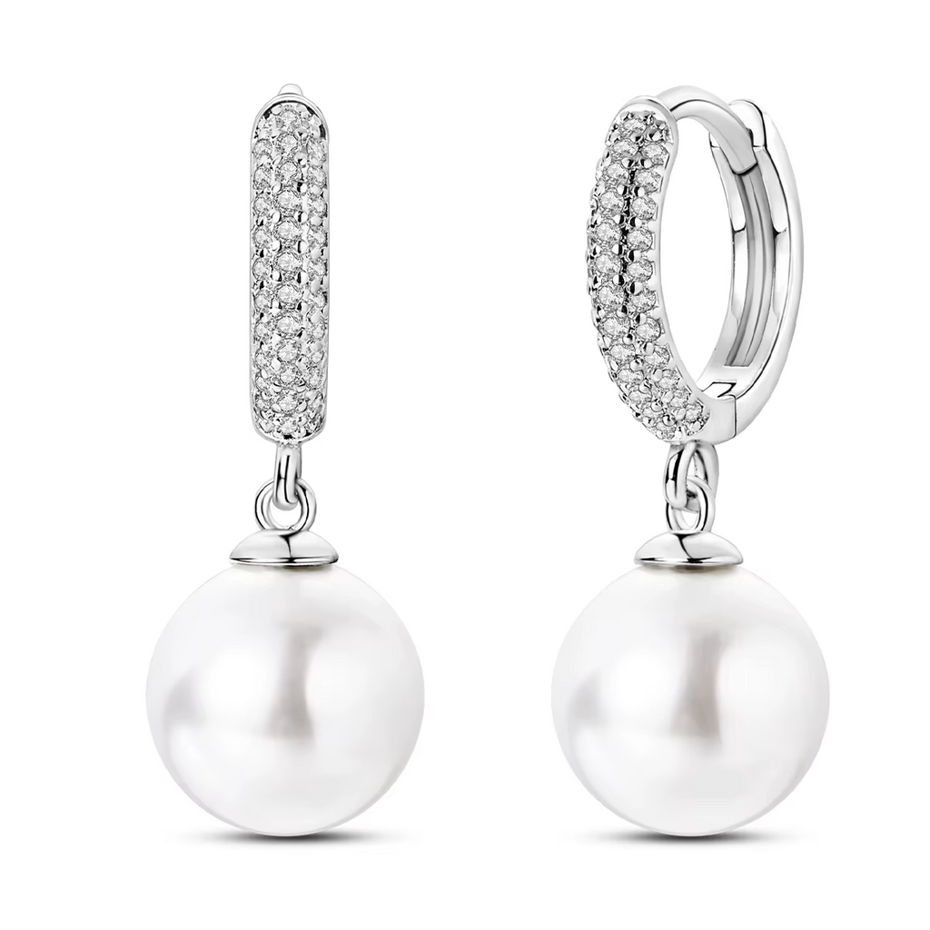 Elegant Silver Pearl Earrings