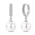 Elegant Silver Pearl Earrings