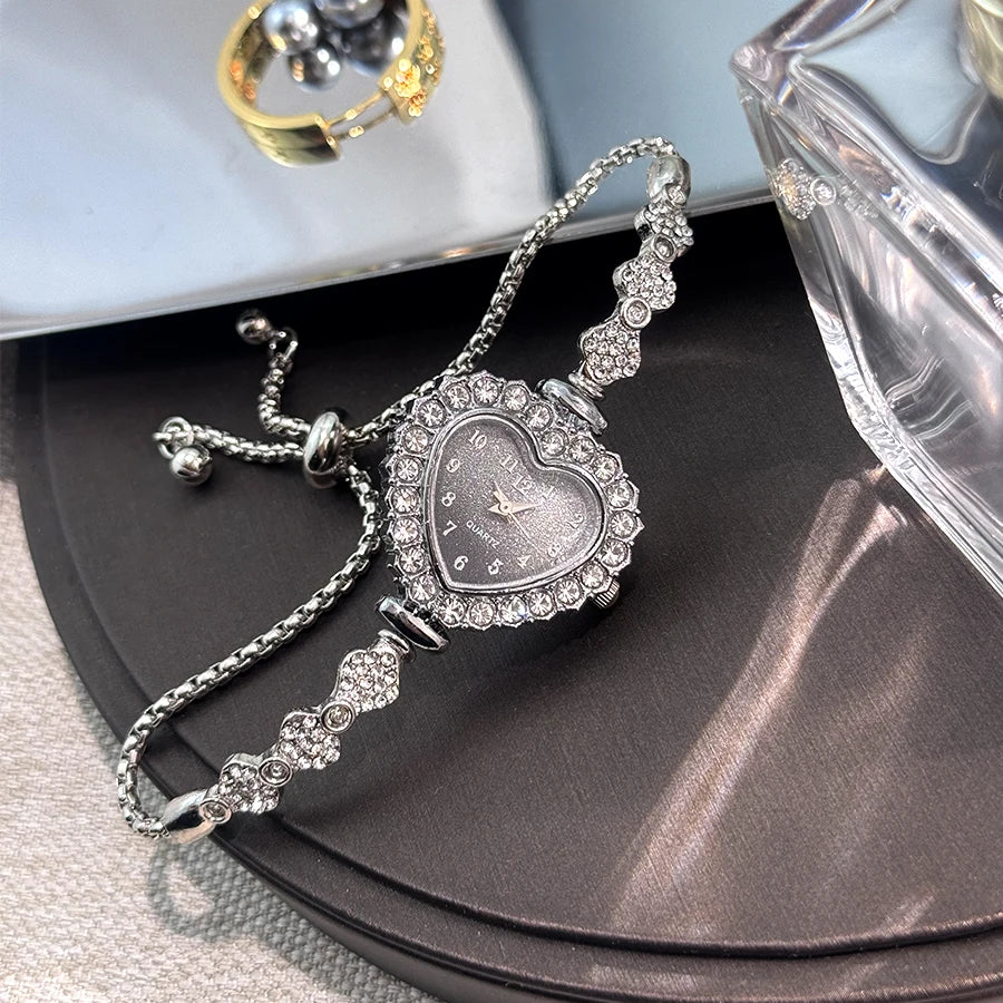 Princess Silver Heart Watch
