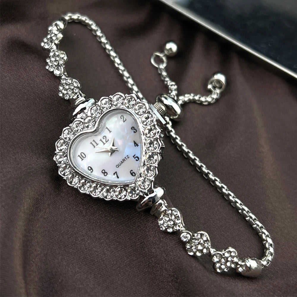 Princess Silver Heart Watch