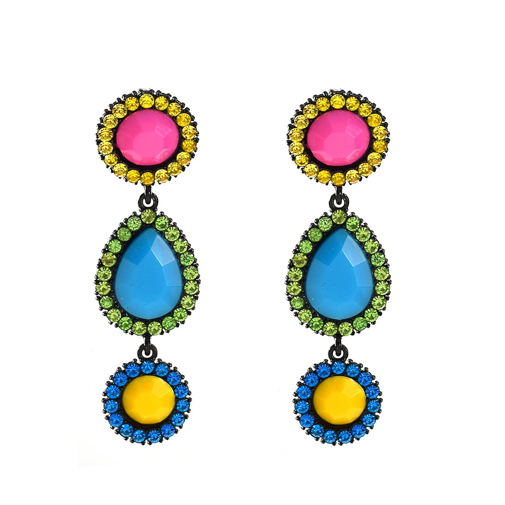 Elegant Crystal Drop Earrings